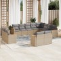 Set de sofás de jardín 12 pzas y cojines ratán sintético marrón de , Conjuntos de jardín - Ref: Foro24-3258916, Precio: 861,9...
