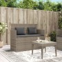 Banco de jardín con cojines ratán sintético gris de , Bancos de jardín - Ref: Foro24-365763, Precio: 185,13 €, Descuento: %