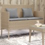 Banco de jardín con cojines ratán sintético beige de , Bancos de jardín - Ref: Foro24-365775, Precio: 150,96 €, Descuento: %