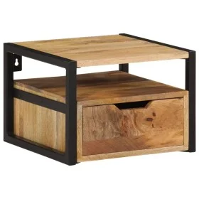 Solid acacia wood wall bedside table 35x35x25 cm by , Nightstands - Ref: Foro24-372725, Price: 128,67 €, Discount: %
