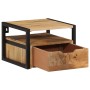 Mesita de noche de pared madera maciza de acacia 35x35x25 cm de , Mesitas de noche - Ref: Foro24-372725, Precio: 132,48 €, De...