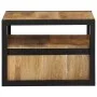 Mesita de noche de pared madera maciza de acacia 35x35x25 cm de , Mesitas de noche - Ref: Foro24-372725, Precio: 128,67 €, De...