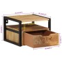 Mesita de noche de pared madera maciza de acacia 35x35x25 cm de , Mesitas de noche - Ref: Foro24-372725, Precio: 132,48 €, De...