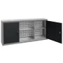 Armario de herramientas de pared industrial metal gris y negro de vidaXL, Armarios para herramientas - Ref: Foro24-145366, Pr...