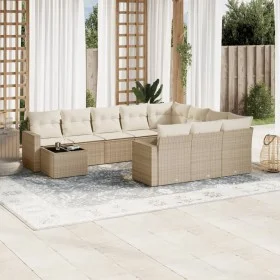 11-piece garden sofa set with beige synthetic rattan cushions by , Modular outdoor sofas - Ref: Foro24-3251865, Price: 719,33...