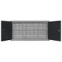 Armario de herramientas de pared industrial metal gris y negro de vidaXL, Armarios para herramientas - Ref: Foro24-145366, Pr...
