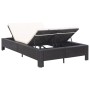 Tumbona para 2 personas con cojín ratán sintético negro de vidaXL, Camas para exteriores - Ref: Foro24-46238, Precio: 270,94 ...