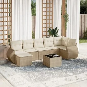 Juego de sofás de jardín con cojines beige 8 pzas ratán PE de , Sofás modulares de exterior - Ref: Foro24-3221687, Precio: 56...