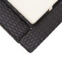 Tumbona para 2 personas con cojín ratán sintético negro de vidaXL, Camas para exteriores - Ref: Foro24-46238, Precio: 270,94 ...