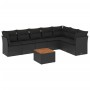 Set de sofás de jardín 8 piezas y cojines ratán sintético negro de , Conjuntos de jardín - Ref: Foro24-3223675, Precio: 493,8...