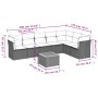 Set de sofás de jardín 8 piezas y cojines ratán sintético negro de , Conjuntos de jardín - Ref: Foro24-3223675, Precio: 493,8...
