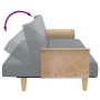 Sofá cama 2 plazas con almohadas taburete terciopelo gris claro en Sofás | Comprar online en Foru.es
