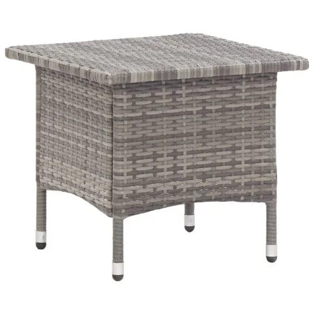Mesita de centro de ratán sintético gris 50x50x47 cm de vidaXL, Mesas de jardín - Ref: Foro24-46252, Precio: 61,70 €, Descuen...