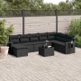 Set de sofás de jardín 8 piezas y cojines ratán sintético negro de , Conjuntos de jardín - Ref: Foro24-3252902, Precio: 575,4...