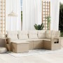 Juego de sofás jardín con cojines 6 pzas ratán sintético beige de , Conjuntos de jardín - Ref: Foro24-3252795, Precio: 457,66...