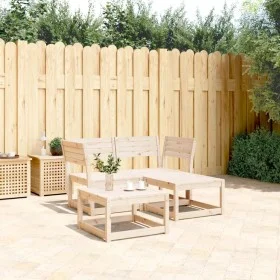 Juego de sofás de jardín 3 piezas madera maciza de pino de , Conjuntos de jardín - Ref: Foro24-3216985, Precio: 202,32 €, Des...