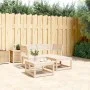 Juego de sofás de jardín 3 piezas madera maciza de pino de , Conjuntos de jardín - Ref: Foro24-3216985, Precio: 202,32 €, Des...
