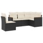 Set de muebles de jardín 5 pzas y cojines ratán sintético negro de , Conjuntos de jardín - Ref: Foro24-3258374, Precio: 321,5...