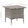 Mesita de centro de ratán sintético gris 50x50x47 cm de vidaXL, Mesas de jardín - Ref: Foro24-46252, Precio: 61,70 €, Descuen...