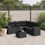 Set de sofás de jardín 6 piezas y cojines ratán sintético negro de , Conjuntos de jardín - Ref: Foro24-3222554, Precio: 420,3...