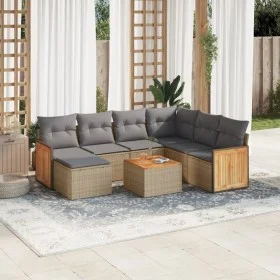 Juego de sofás de jardín con cojines beige 8 pzas ratán PE de , Conjuntos de jardín - Ref: Foro24-3260295, Precio: 503,05 €, ...
