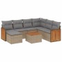 Juego de sofás de jardín con cojines beige 8 pzas ratán PE de , Conjuntos de jardín - Ref: Foro24-3260295, Precio: 485,36 €, ...
