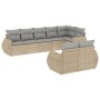 Juego de sofás de jardín con cojines beige 8 pzas ratán PE de , Sofás modulares de exterior - Ref: Foro24-3221618, Precio: 55...