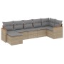 Set sofás de jardín 7 piezas y cojines ratán sintético beige de , Conjuntos de jardín - Ref: Foro24-3258594, Precio: 447,77 €...