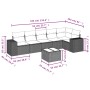 Set de comedor de jardín 7 pzas y cojines ratán sintético negro de , Conjuntos de jardín - Ref: Foro24-3222594, Precio: 470,2...