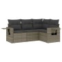 Set de sofás de jardín 4 pzas y cojines ratán sintético gris de , Conjuntos de jardín - Ref: Foro24-3252447, Precio: 312,20 €...