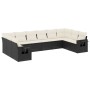 Set de sofás de jardín 10 pzas cojines ratán sintético negro de , Conjuntos de jardín - Ref: Foro24-3253003, Precio: 600,62 €...
