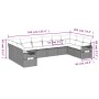 Set de sofás de jardín 10 pzas cojines ratán sintético negro de , Conjuntos de jardín - Ref: Foro24-3253003, Precio: 600,62 €...