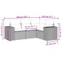 Set de sofás de jardín 4 pzas y cojines ratán sintético gris de , Conjuntos de jardín - Ref: Foro24-3254847, Precio: 314,93 €...