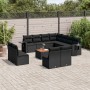 Set de sofás de jardín 12 piezas cojines ratán sintético negro de , Conjuntos de jardín - Ref: Foro24-3256951, Precio: 715,97...