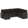 Set de comedor de jardín 7 pzas y cojines ratán sintético negro de , Conjuntos de jardín - Ref: Foro24-3258604, Precio: 467,6...