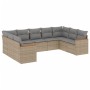Set de sofás de jardín 9 pzas con cojines ratán sintético beige de , Conjuntos de jardín - Ref: Foro24-3258678, Precio: 599,1...