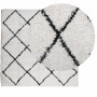 Alfombra de pelo largo moderna PAMPLONA crema y negro 160x160cm de , Alfombras - Ref: Foro24-375368, Precio: 66,33 €, Descuen...