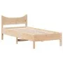 Solid pine wood bed frame 75x190 cm by , Beds and slatted bases - Ref: Foro24-844757, Price: 71,77 €, Discount: %
