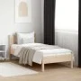 Solid pine wood bed frame 75x190 cm by , Beds and slatted bases - Ref: Foro24-844757, Price: 71,77 €, Discount: %