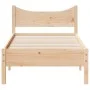 Solid pine wood bed frame 75x190 cm by , Beds and slatted bases - Ref: Foro24-844757, Price: 71,77 €, Discount: %