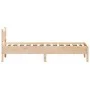 Solid pine wood bed frame 75x190 cm by , Beds and slatted bases - Ref: Foro24-844757, Price: 71,77 €, Discount: %