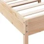 Solid pine wood bed frame 75x190 cm by , Beds and slatted bases - Ref: Foro24-844757, Price: 71,77 €, Discount: %