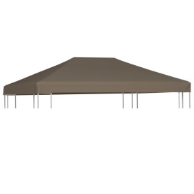 Toldo de cenador gris topo 310 g/m² 3x3 m de vidaXL, Cubiertas para carpas y cenadores - Ref: Foro24-46619, Precio: 89,83 €, ...