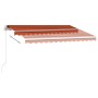 Toldo manual retráctil con luz LED naranja y marrón 300x250 cm de , Toldos - Ref: Foro24-3069505, Precio: 382,74 €, Descuento: %