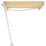 Toldo de pie automático amarillo y blanco 450x350 cm de , Toldos - Ref: Foro24-3069648, Precio: 682,60 €, Descuento: %
