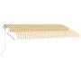 Toldo de pie automático amarillo y blanco 450x350 cm de , Toldos - Ref: Foro24-3069648, Precio: 655,53 €, Descuento: %
