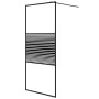 Mampara de ducha vidrio ESG transparente negro 90x195 cm de , Paredes y mamparas de ducha - Ref: Foro24-152146, Precio: 158,6...
