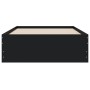 Cama con cajones madera de ingeniería negra 90x200 cm de , Camas y somieres - Ref: Foro24-3207295, Precio: 134,94 €, Descuent...