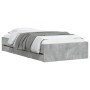 Cama con cajones madera ingeniería gris hormigón 90x200 cm de , Camas y somieres - Ref: Foro24-3207297, Precio: 134,35 €, Des...