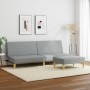 Sofá cama de 2 plazas con taburete tela gris claro en Sofás | Comprar online en Foru.es